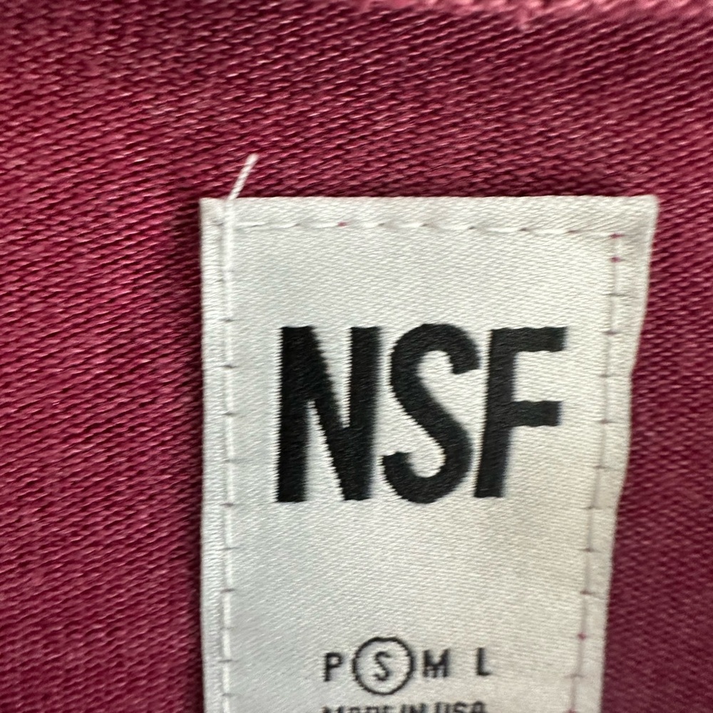 NSF Women's Fleece Long Sleeve Slim Fit Tee Fuscia Size S - Picture 6 of 6